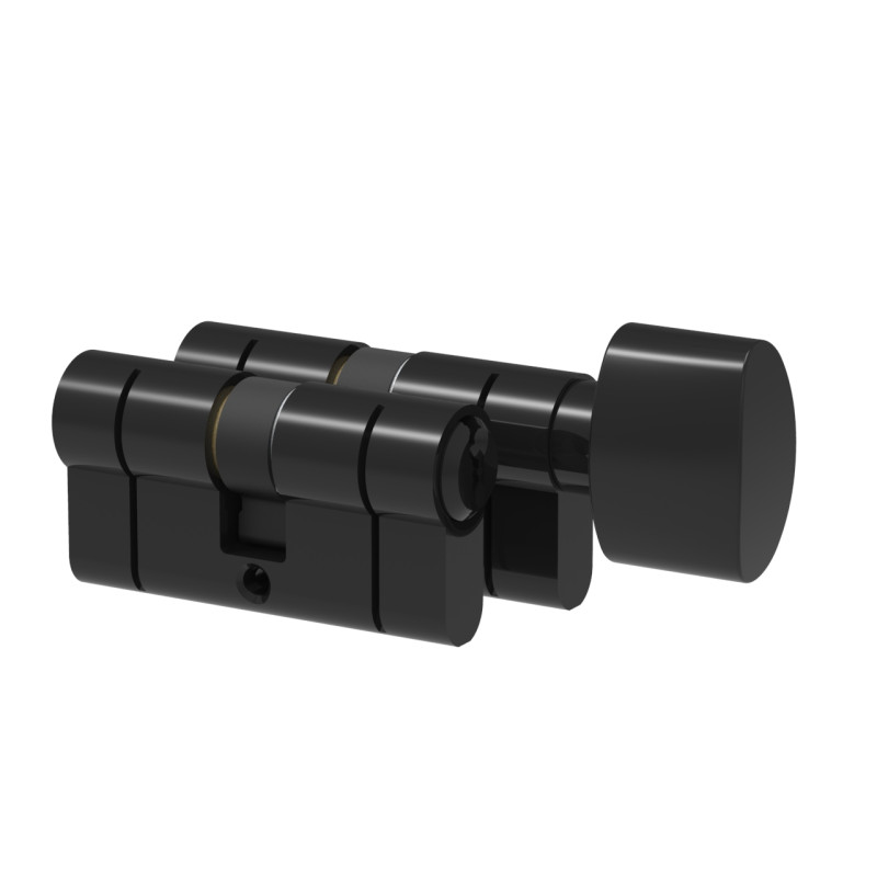Komplet wkładek Łucznik D profil E8 45-65 gałka M8 od 65 czarna